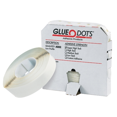 1/2" - Low Tack Glue Dots® - Low Profile - 4000/Roll