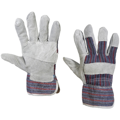 Leather Palm w/ Safety Cuff Gloves - Large - 12/Pairs  case