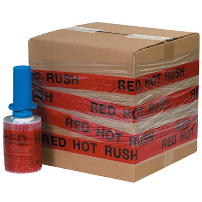 5" x 80 Gauge x 500' "RED HOT RUSH" Goodwrappers® Identi-Wrap - 6/Case