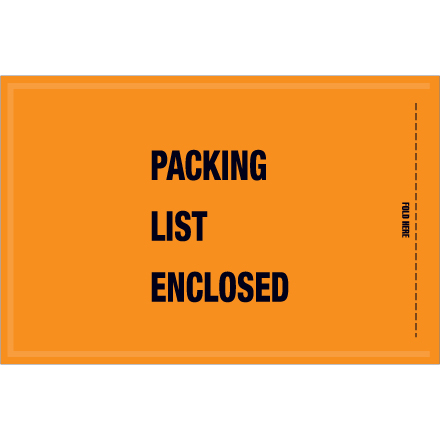 5 1/4 x 8" - Mil-Spec "Packing List Enclosed" Envelopes - 1000/Case