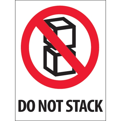 3 x 4" - "Do Not Stack" Labels - 500/Roll