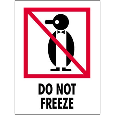 3 x 4" - "Do Not Freeze" Labels - 500/Roll