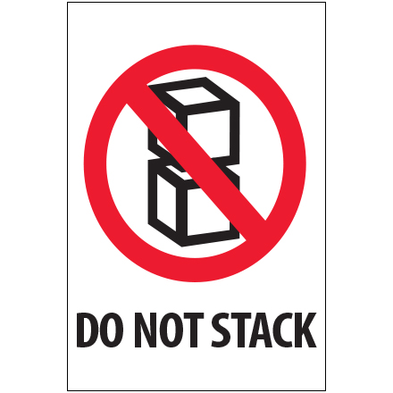 4 x 6" - "Do Not Stack" Labels - 500/Roll