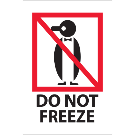 4 x 6" - "Do Not Freeze" Labels - 500/Roll