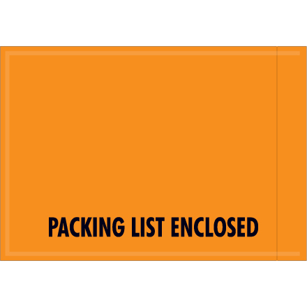 4 1/2 x 6" - "Packing List Enclosed" Envelopes - 1000/Case