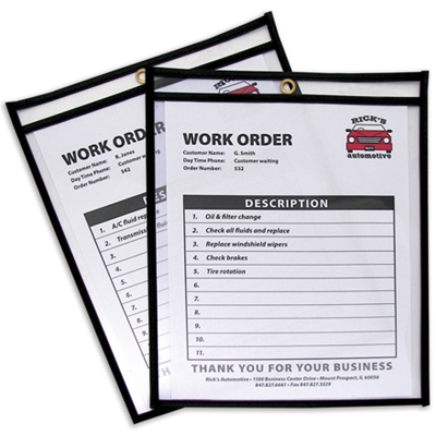 8 1/2 x 11" Job Ticket Holders - 25/Case