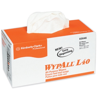 Kimberly Clark® WypALL® L40 10.8 x 10" All Purpose Wipers Dispenser Box - 810/Case