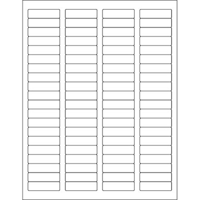 1 3/4 x 1/2" White Rectangle Laser Labels - 8000/Case