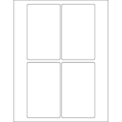 3 x 5" White Rectangle Laser Labels - 400/Case