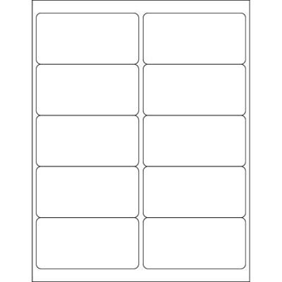 4 x 2" White Rectangle Laser Labels - Master Case - 10000/Case