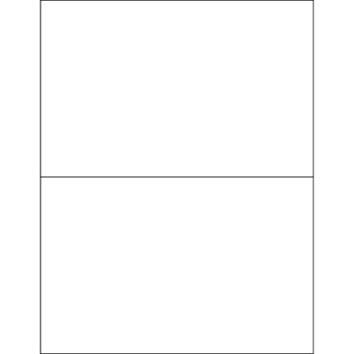 8 1/2 x 5 1/2" White Rectangle Laser Labels - Master Case - 2000/Case