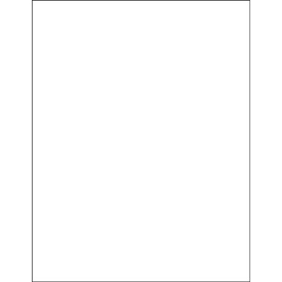 8 1/2 x 11" White Rectangle Laser Labels - 100/Case