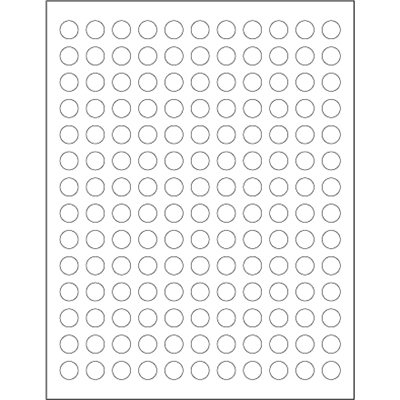 White Circle Laser Labels