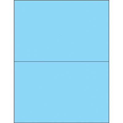 8 1/2 x 5 1/2" Fluorescent Pastel Blue Rectangle Laser Labels - 200/Case