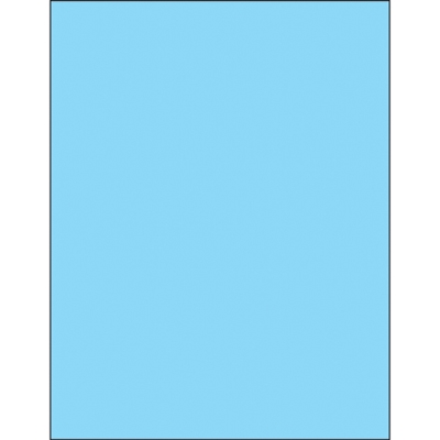 8 1/2 x 11" Fluorescent Pastel Blue Rectangle Laser Labels - 100/Case