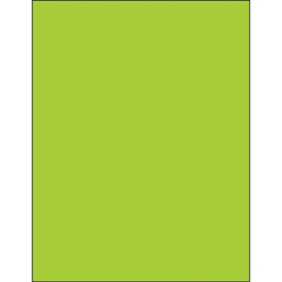 8 1/2 x 11" Fluorescent Green Rectangle Laser Labels - 100/Case