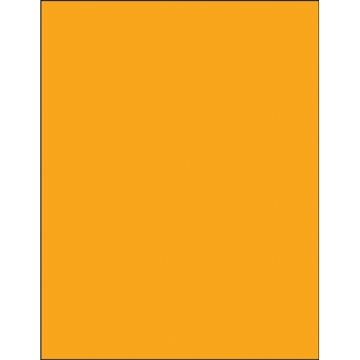 8 1/2 x 11" Fluorescent Orange Rectangle Laser Labels - 100/Case