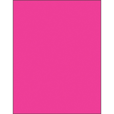 8 1/2 x 11" Fluorescent Pink Rectangle Laser Labels - 100/Case