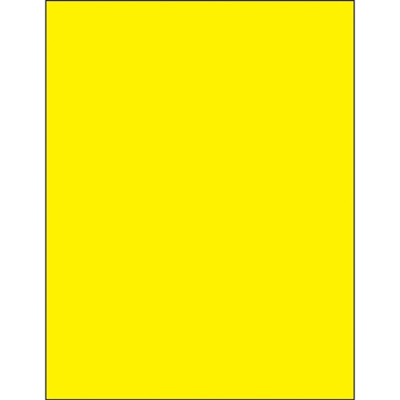 8 1/2 x 11" Fluorescent Yellow Rectangle Laser Labels - 100/Case