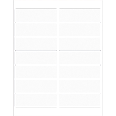 4 x 1 1/3" Clear Rectangle Laser Labels - 1400/Case