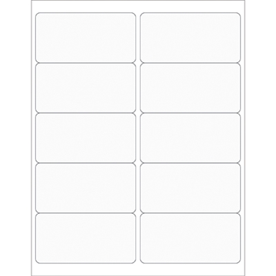 4 x 2" Clear Rectangle Laser Labels - 1000/Case