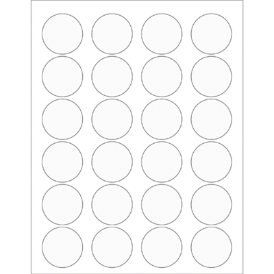 1 5/8" Clear Circle Laser Labels - 2400/Case