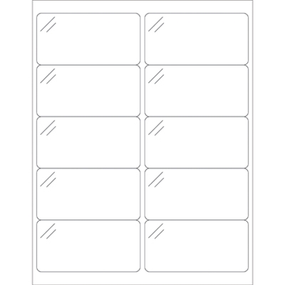 4 x 2" Crystal Clear Rectangle Laser Labels - 1000/Case