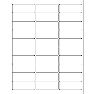 2 5/8 x 1" Weather-Resistant Laser Labels - 3000/Case