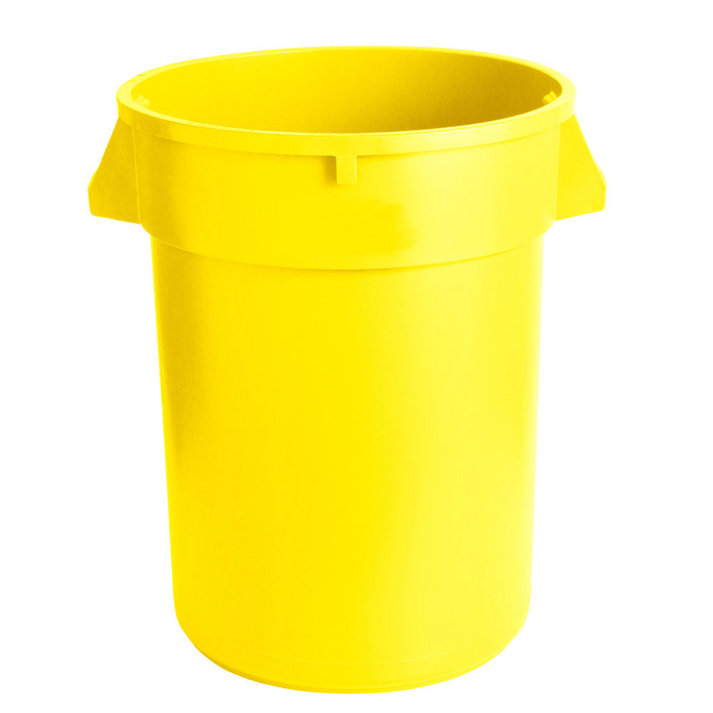 32 Gallon Trash Container - Yellow - 1/Each