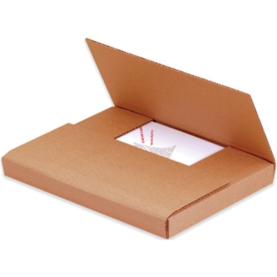 12 x 11 1/2 x 3" Kraft Easy-Fold Mailers - 50/Bundle