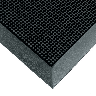 32 x 39" Black Rubberized Entry Mat - 1/Each