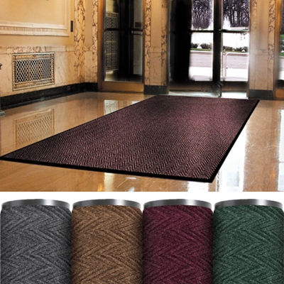 2 x 3' Brown Superior Vinyl Carpet Mat - 1/Each