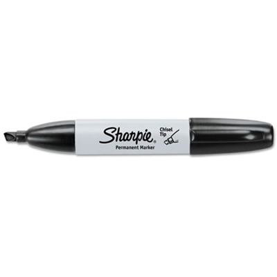 Black Sharpie® Chisel Tip Markers - 12/Case