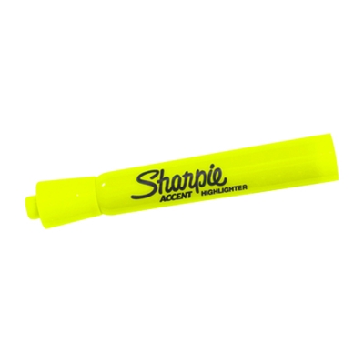 Fluorescent Yellow Sharpie Accent® Highlighters - 12/Case