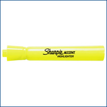 Fluorescent Yellow Chisel Tip - 1/Each