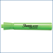 Fluorescent Green Chisel Tip - 1/Each