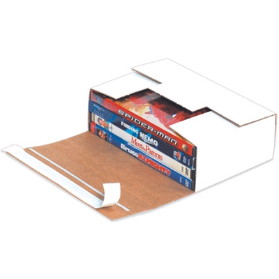 ***** DISCONTINUED 7 11/16 x 5 7/16 x 2 7/16" White Self-Seal DVD Mailers - 200/Bundle