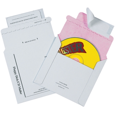 5 1/8 x 5" Tyvek® Lined White CD Mailers - 100/Case