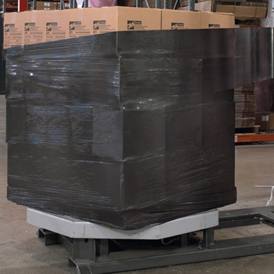 20" x  80 Gauge x 5000' Black Blown Machine Stretch Film - 40/Pallet