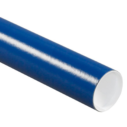 2 x 6" Blue Tubes with Caps - 50/Case