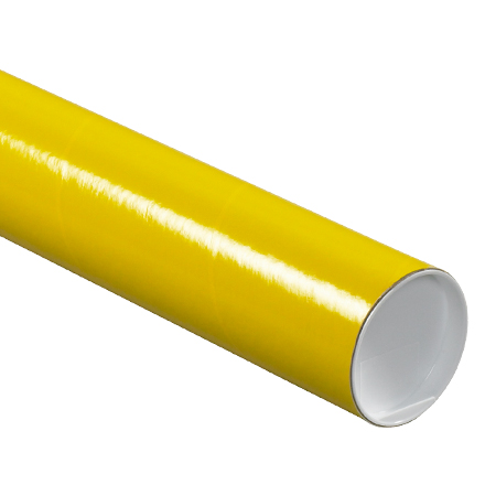 2 x 18" Yellow Tubes with Caps - 50/Case