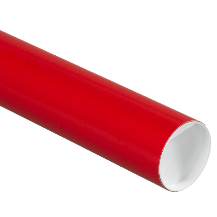 2 x 20" Red Tubes with Caps - 50/Case