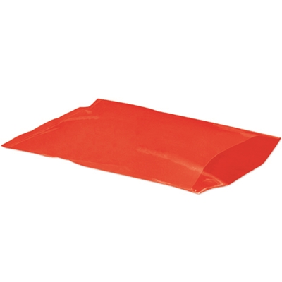 4 x 6" - 2 Mil Red Flat Poly Bags - 1000/Case