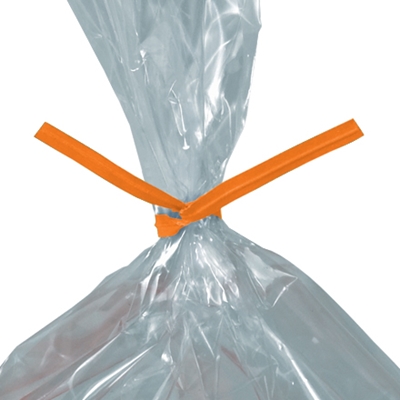 10 x 5/32" Orange Paper Twist Ties - 2000/Case