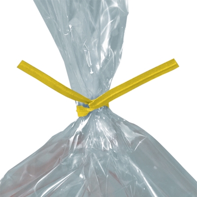 10 x 5/32" Yellow Paper Twist Ties - 2000/Case