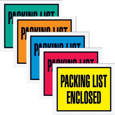 7 x 5 1/2" Blue "Packing List Enclosed" Envelopes - 1000/Case