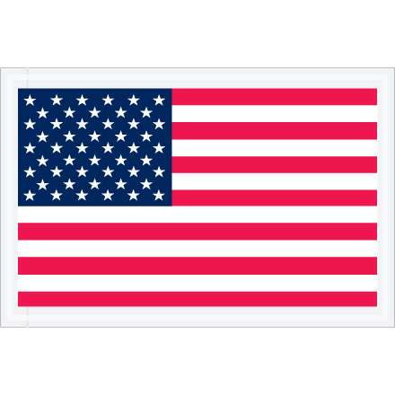 5 1/4 x 8" U.S.A. Flag  Packing List Envelopes - 1000/Case