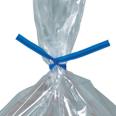 10 x 5/32" Blue Plastic Twist Ties - 2000/Case