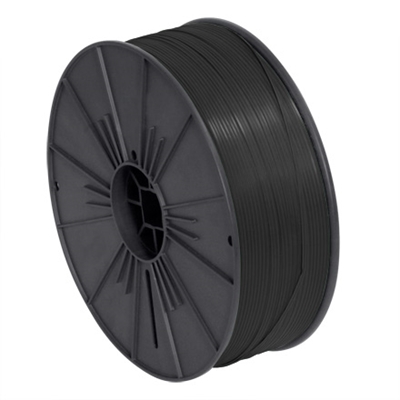 5/32" x 7000' Black Plastic Twist Tie Spool - 1/Each