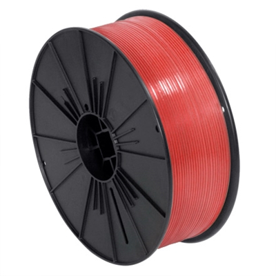 5/32" x 7000' Red Plastic Twist Tie Spool - 1/Each